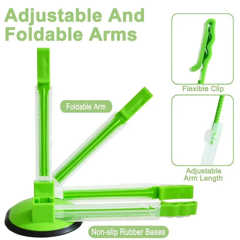 Hands Free Baggy Rack Clip Adjustable Non Slip Food Storage Bag Holder Reusable Fresh-Keeping Freezer Bag Support Kitchen Supply