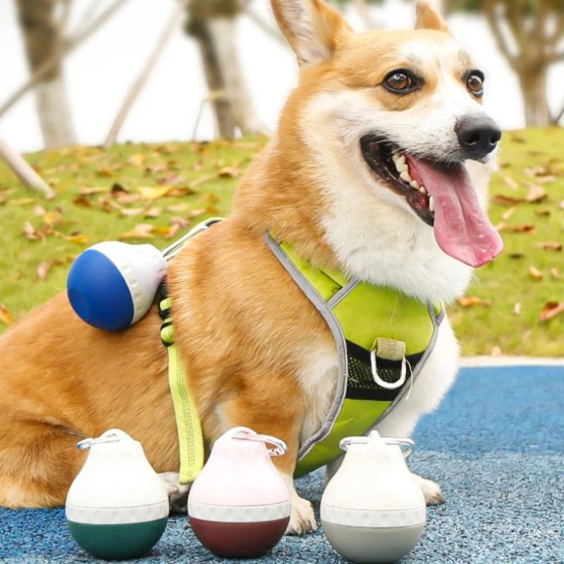 SuperDesign Portable Dog Water Dispenser Teardrop Shape Lightweight Plastic Container for Travel And Outdoor Activities Colorful