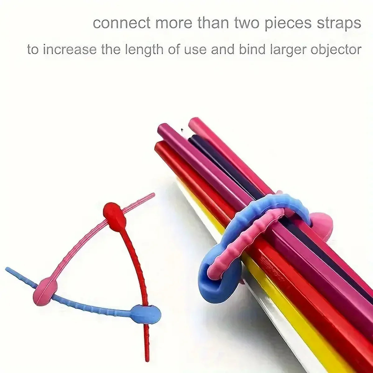 Silicone Reusable Cable Wire Organizer, Storage Holder Bag Ties Cord Management Zip Tie Twist, Multifunctional Bag Clip Food Sav
