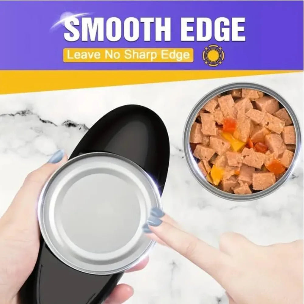 1pc Red Electric Can Opener Bottle Opener Easy Can Opener Automatic Can Opener With Smooth Edge Kitchen Tools