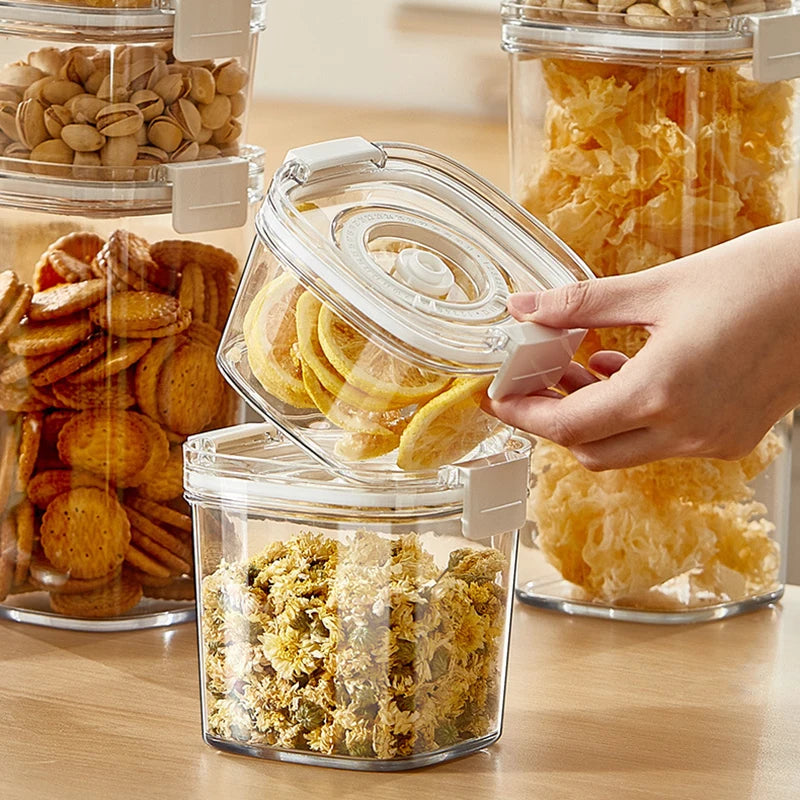 Vacuum Seal Container Coffee Beans Sealed Tank Electric Vacuum Jar Cereals Rice Storage Box Moisture-Proof Sealed Canister