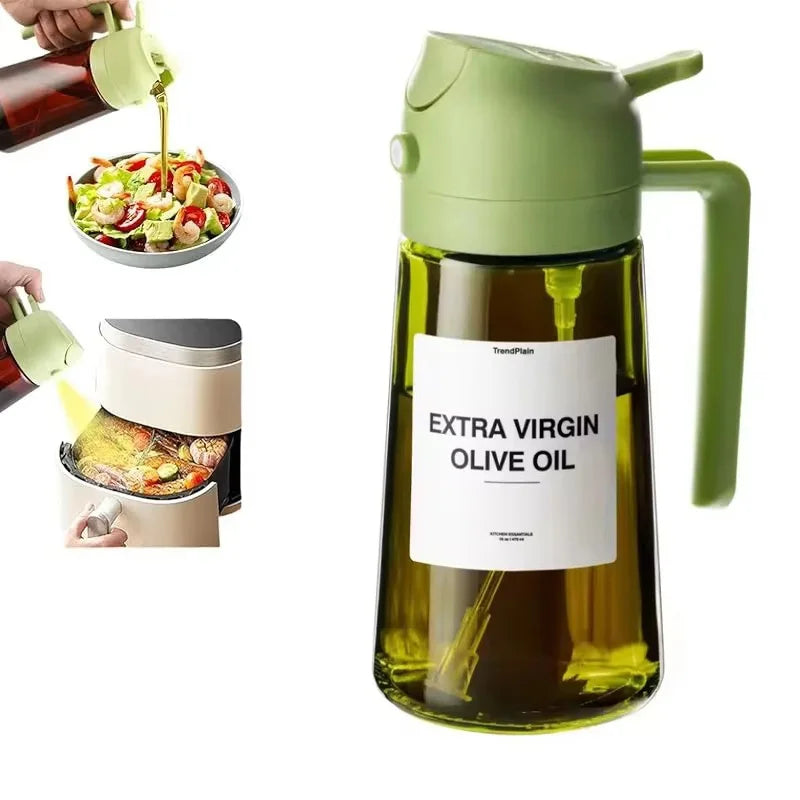 16oz 470ML Light Blocking Dark Oil Sprayer Bottle for Cooking Kitchen Olive Oil Dispenser Seasoning Tool for Salad Grill Frying