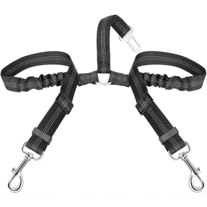 For Small Large Dogs Adjustable Reflective Elastic Lead Puppy Travel Car Safety Rope French Bulldo Durable Nylon Dog Seat Belt
