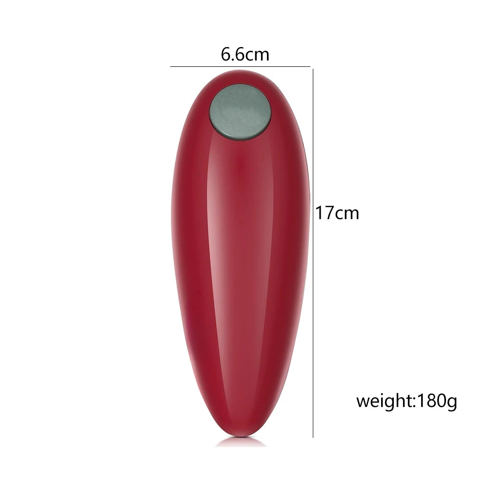 1pc Red Electric Can Opener Bottle Opener Easy Can Opener Automatic Can Opener With Smooth Edge Kitchen Tools