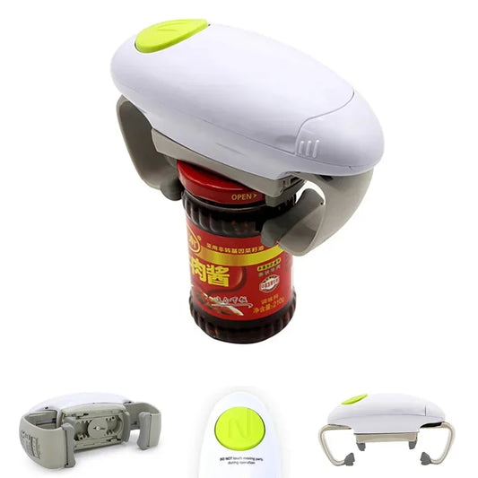 Electric Can Bottle Lid Opener Binaural One-key Automatic Restaurant Screw Cap Handheld Kitchen Gadget Jar Glass Bottle Tin Tool