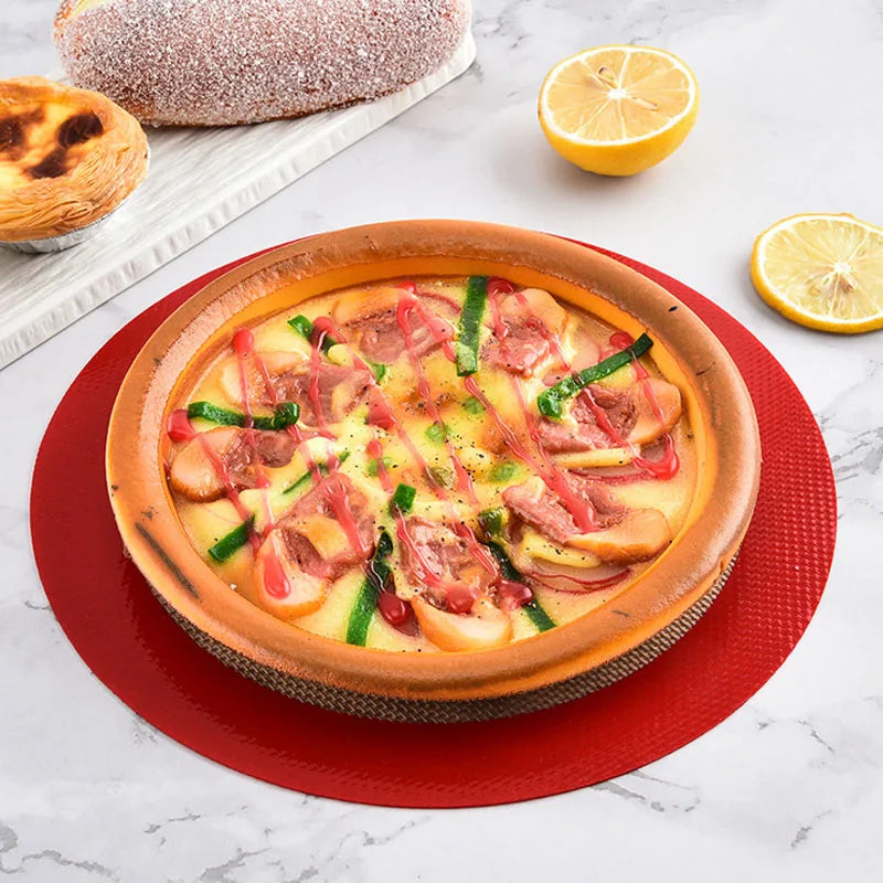 Round Silicone Baking Mat,Non-Stick Reusable Air Fryer Liner, Oven Safe Pastry Parchment Sheet for Cake Cookies Pizza Easy Clean