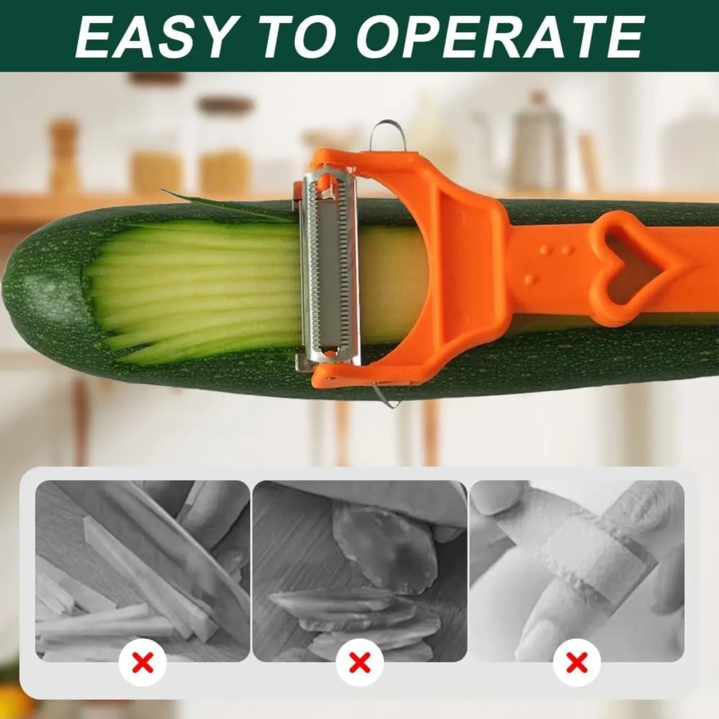 2Pcs Multi-functional Kitchenware Set, Upgraded Julienne Peeler Vegetable Peeler, All Kinds of Fruits and Vegetables Slicer