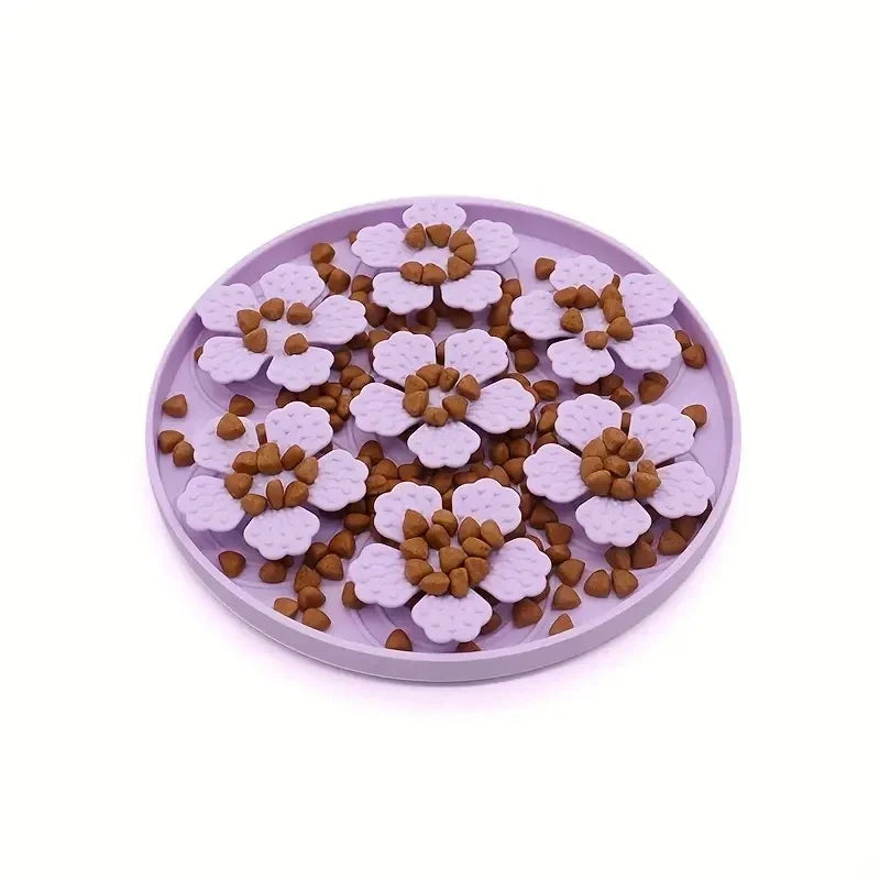Silicone pet slow feeding mat dog licking mat round with suction cup anti-suffocation cat slow feeding mat