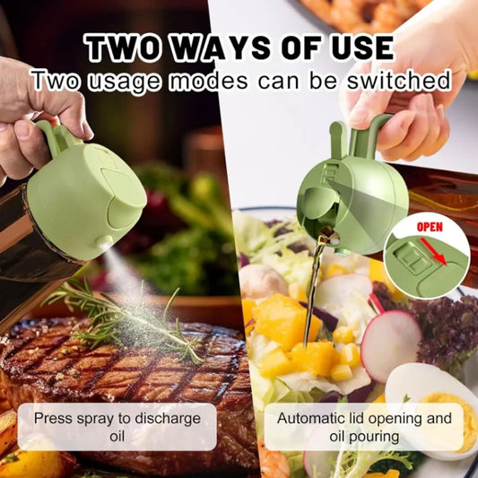 16oz 470ML Light Blocking Dark Oil Sprayer Bottle for Cooking Kitchen Olive Oil Dispenser Seasoning Tool for Salad Grill Frying