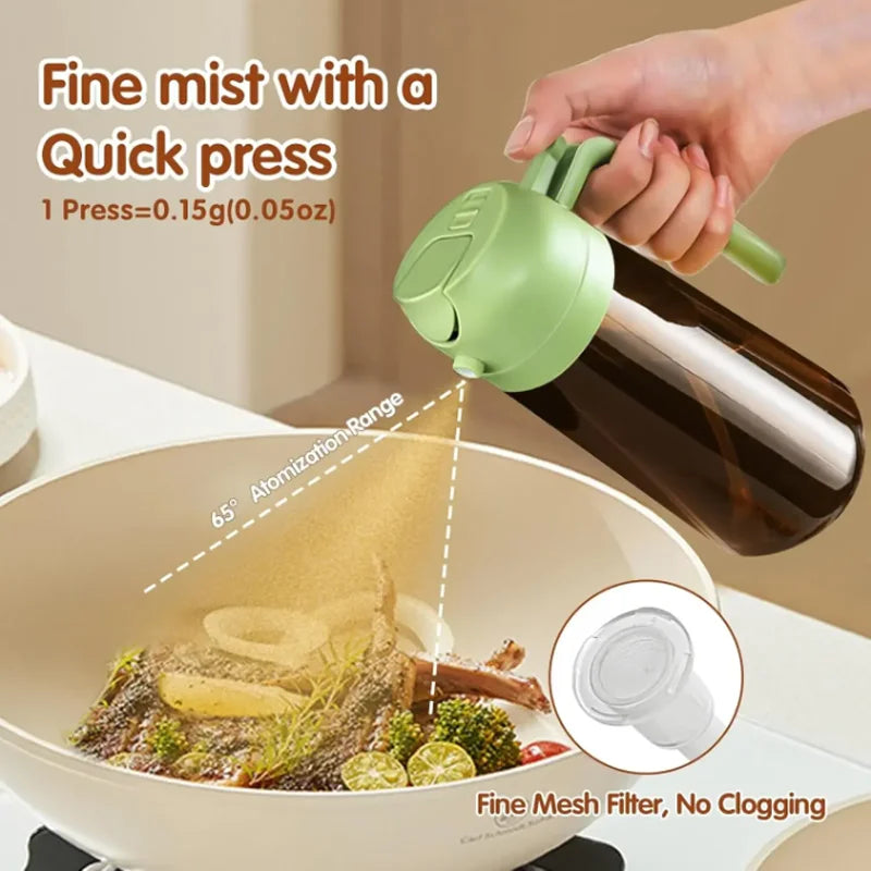 16oz 470ML Light Blocking Dark Oil Sprayer Bottle for Cooking Kitchen Olive Oil Dispenser Seasoning Tool for Salad Grill Frying