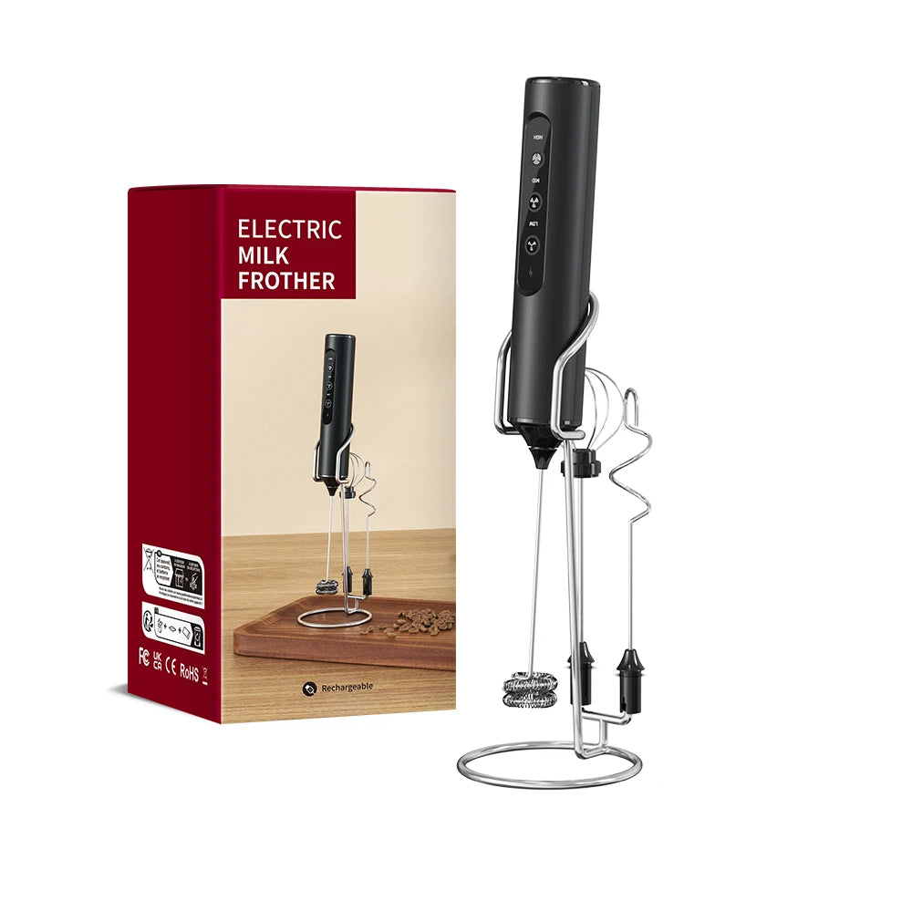 3 in 1 Electric Handheld Milk Frother 3 Adjustable Speeds Mini Hand Mixer Detachable Stainless Steel Whisk Home Kitchen Use Tool