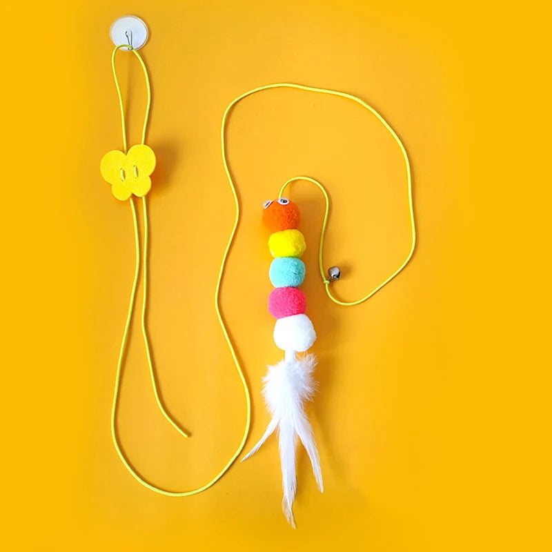 Interactive Cat Toy Hanging Simulation Cat Toy Funny Self-hey Interactive Toy for Kitten Playing Teaser Wand Toy Cat Supplies