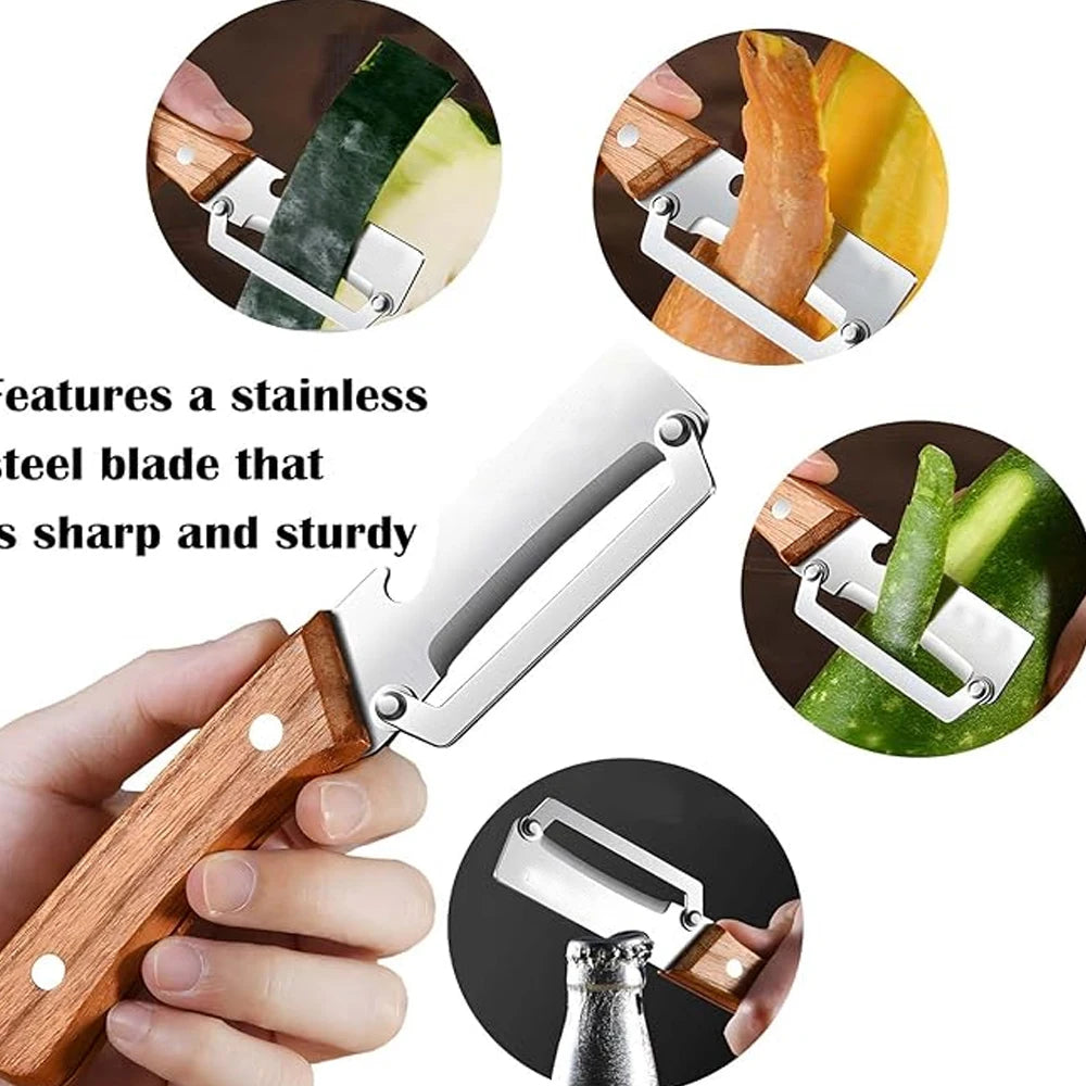 1~4PCS WXCOO Kitchen Knife Set Stainless Steel Fruit Peeler Damascus Pattern Chef Knife Tools for Vegetables and Fruit Peeling